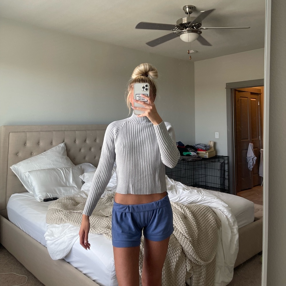 Gray Turtleneck Sweater